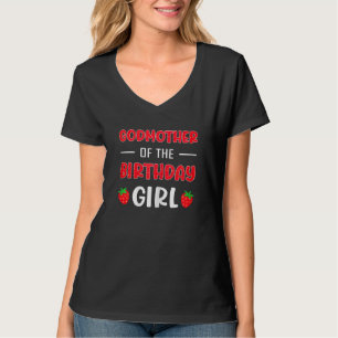 Aardbeien Pattern Godmoeder van de Birthda T-shirt