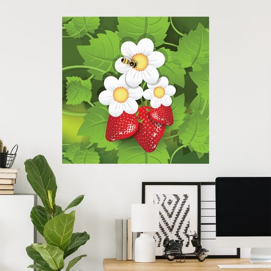 Aardbeien Plant Poster