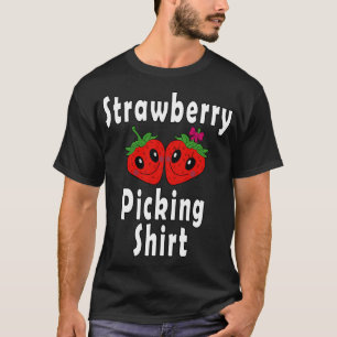Aardbeien plukken Aardbeien in liefde Grappige kos T-shirt