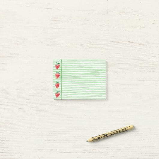 Aardbeien Post-it® Notes (Op bureau)