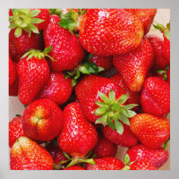 Aardbeien/poster voor keuken van ooievaar
