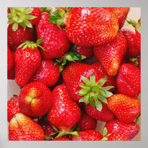 Aardbeien/poster voor keuken van ooievaar poster