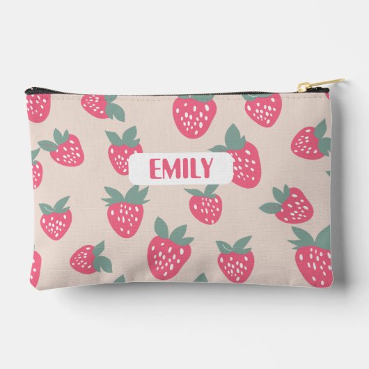 Aardbeien Potloodetui met Naam Etui (Achterkant)