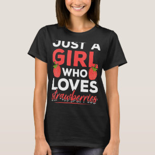 aardbeien Red Berry Summer Food Women Girls Str T-shirt