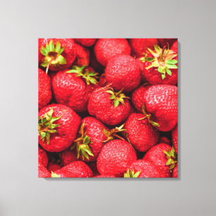 Aardbeien Red Delicious aardbei Canvas Afdruk
