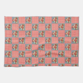 Aardbeien Red Gingham en Blue Slate Checkered Theedoek (Horizontaal)