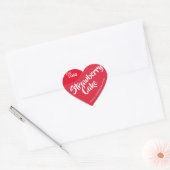 Aardbeien Red Silver Lijst Logo Sjabloon Hart Sticker (Envelop)