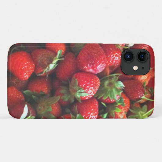 Aardbeien, rode bessen, rode vruchten Case-Mate iPhone case (Achterkant (horizontaal))
