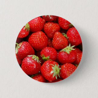 Aardbeien Ronde Button 5,7 Cm