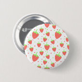 Aardbeien Ronde Button 5,7 Cm (Voorkant /achterkant)