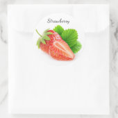 Aardbeien Ronde Sticker (Tas)