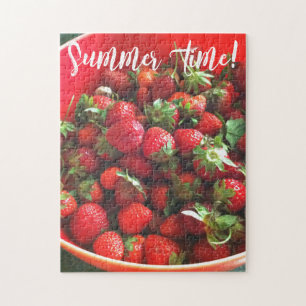 Aardbeien rood fruit foto zomer plezier legpuzzel