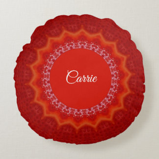 Aardbeien Rood Gelatine Vorm Met Monogram Rond Kussen