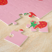 aardbeien Roze Legpuzzel (Zijkant)