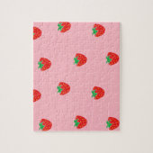 aardbeien Roze Legpuzzel (Verticaal)