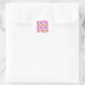 Aardbeien Roze Sticker (Tas)