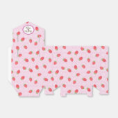 Aardbeien Roze Vierbox Bedankdoosjes (Uitgevouwen)