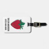 Aardbeien rugzak Label Bagagelabel (Voorkant horizontaal)