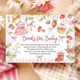 Aardbeien Shower Bes Zweet Boeken voor Baby Informatiekaartje