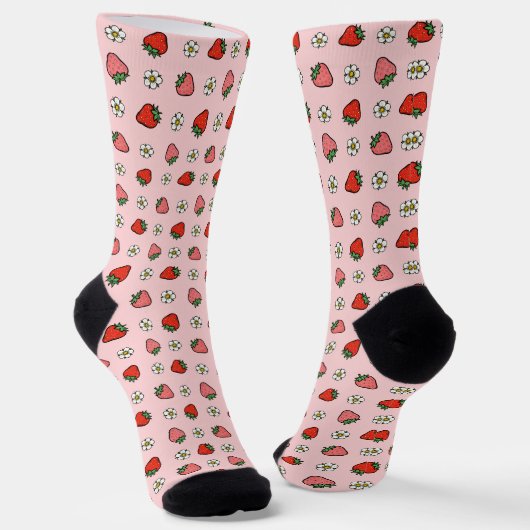 Aardbeien Sokken (Gebogen)