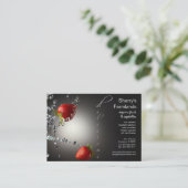 aardbeien spatten visitekaartje (Staand voorkant)