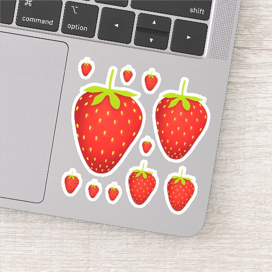Aardbeien Sticker (Detail)