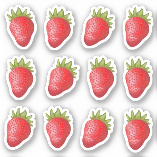 Aardbeien Stickers (Voorkant)