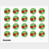 Aardbeien stickers (groen) (Vel)