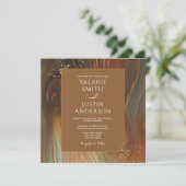 Aardbeien Stone Agate Wedding Kaart (Staand voorkant)