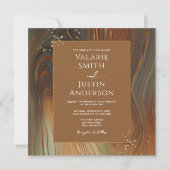 Aardbeien Stone Agate Wedding Kaart (Voorkant)