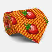 Aardbeien Stropdas (Opgerold)
