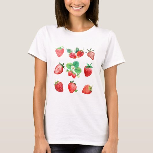 Aardbeien T-shirt (Voorkant)