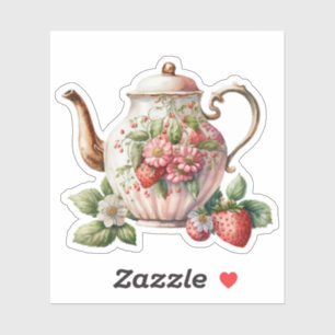 Aardbeien Teapot Sticker