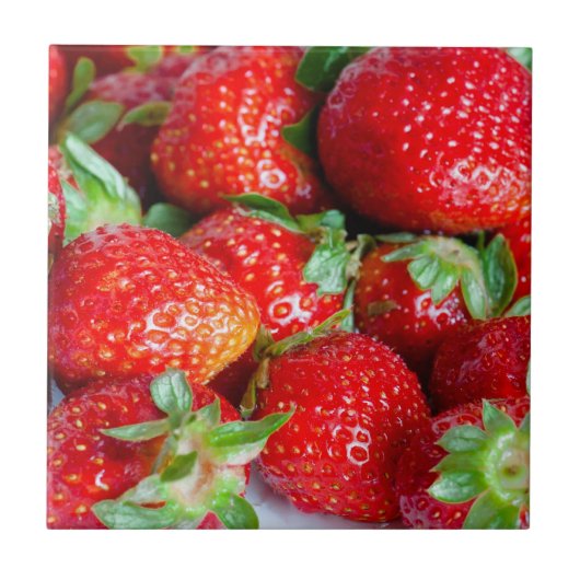 Aardbeien Tegeltje (Voorkant)