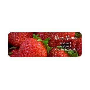 Aardbeien Terug Adres Etiket