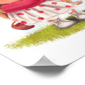 Aardbeien Tilda-pop Poster (Hoek)