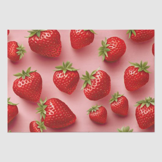 Aardbeien Tissuepapier (Voorkant)