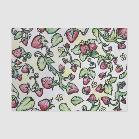 Aardbeien Tissuepapier (Voorkant)