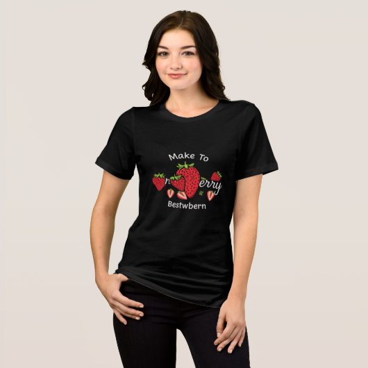 AARDBEIEN Tri-Blend SHIRT (Voorkant volledig)