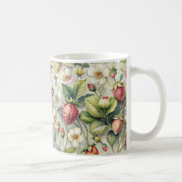 aardbeien tuin botanische Waterverf Koffiemok