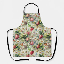  aardbeien tuin botanische Waterverf Schort