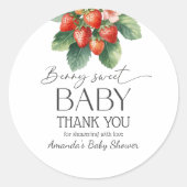 Aardbeien Verse Markt Beschering Baby Shower Ronde Sticker (Voorkant)