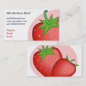 Aardbeien Visitekaartje (Voorkant / Achterkant)