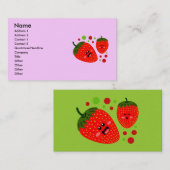 Aardbeien Visitekaartjes (Voorkant / Achterkant)