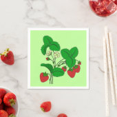 Aardbeien voor ontbijt servetten (Insitu)