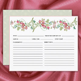 Aardbeien Vrijgezellenfeest Recept Kaart