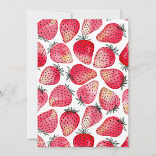 Aardbeien waterverf en inkt