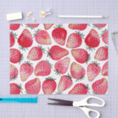 Aardbeien waterverf en inkt tissuepapier (Craft)