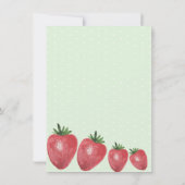 Aardbeien Waterverf Handbeschilderd op Mint (Achterkant)