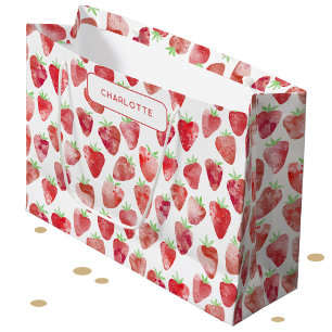 Aardbeien Waterverf op maat Groot Cadeauzakje